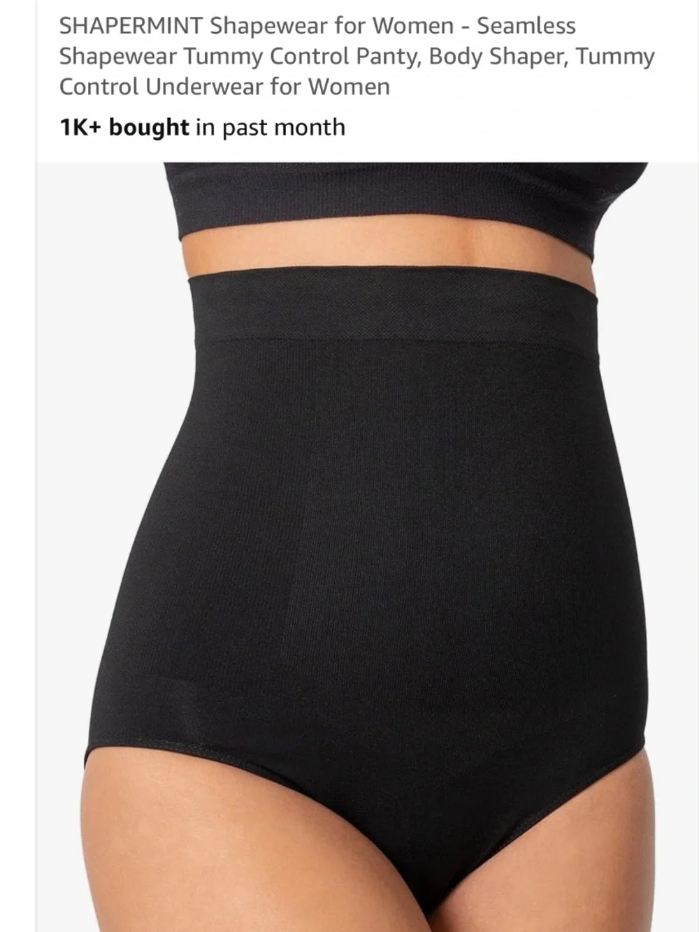 Shapermint Black High-Waist Shaping Shorts